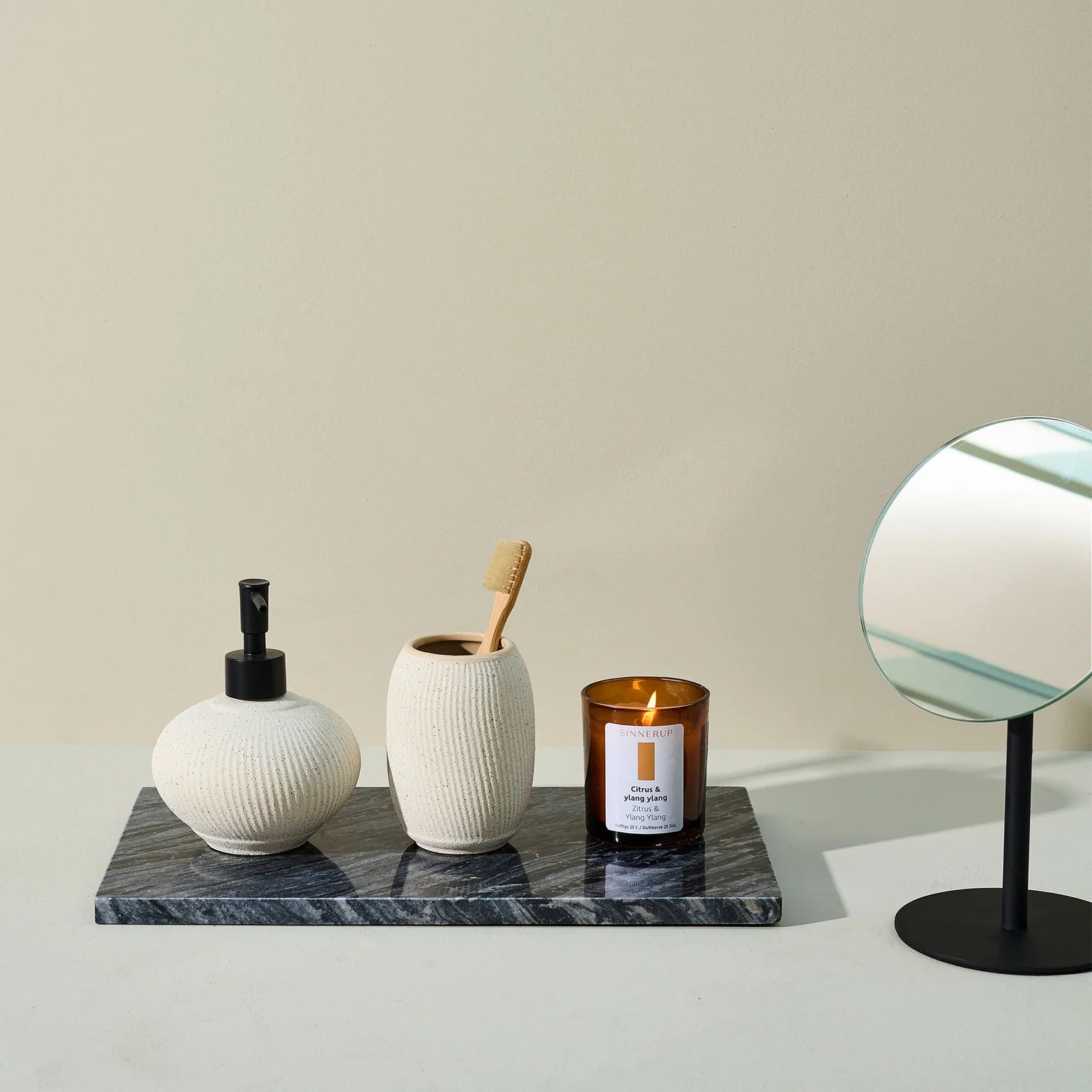 Vica Seifenspender Beige